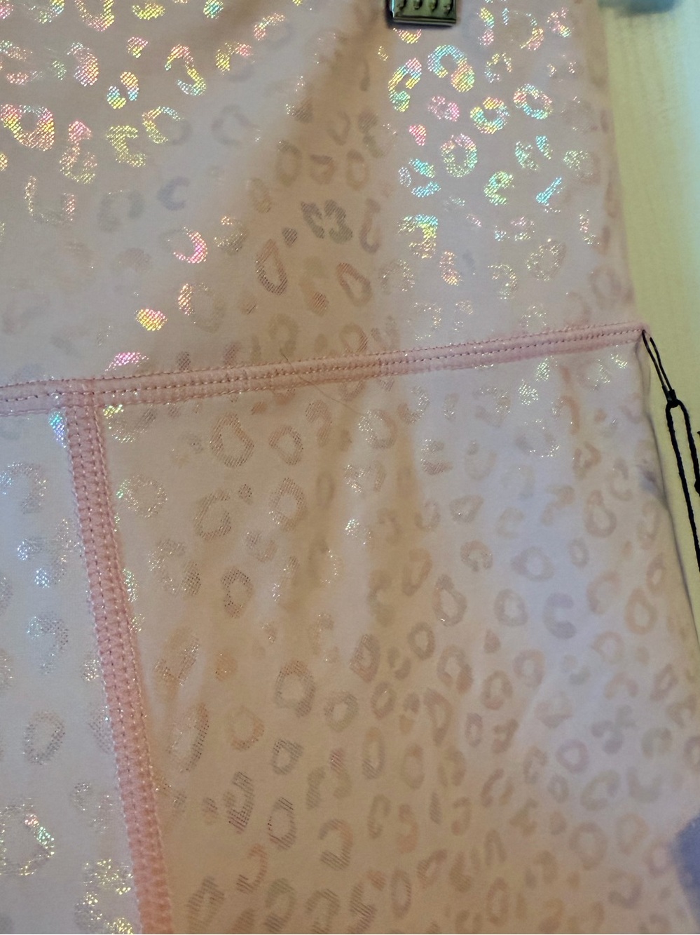 NWT ZYIA Pink Leopard Unicorn Light n Tight 7/8 Leggings Size 2